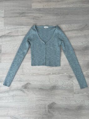 bp Light Blue Ribbed Knit Top